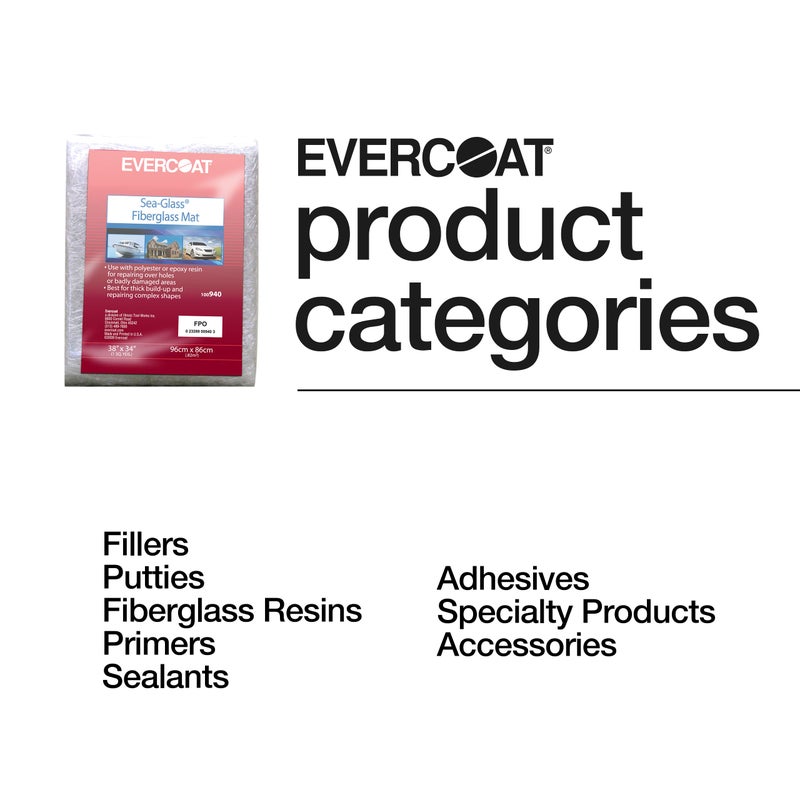 Evercoat Sea-Glass Fiberglass Mat - Fiberglass in Non-Woven State - 1.5 Oz - 9 Sq Ft - Image 5